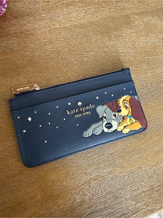 kate spade Handbags - Kate Spade New York Navy 'Lady and the Tramp' Card Holder Wallet